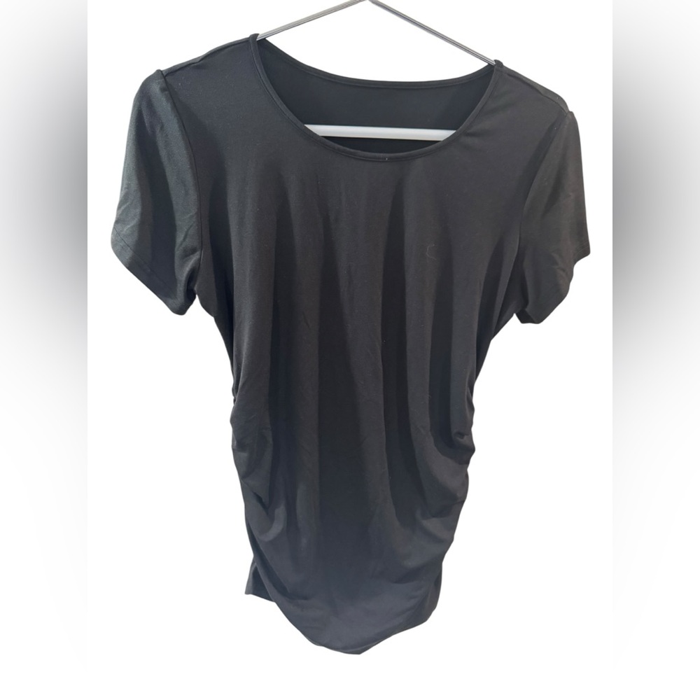 Black‎ Short Sleeve Women's Maternity Top